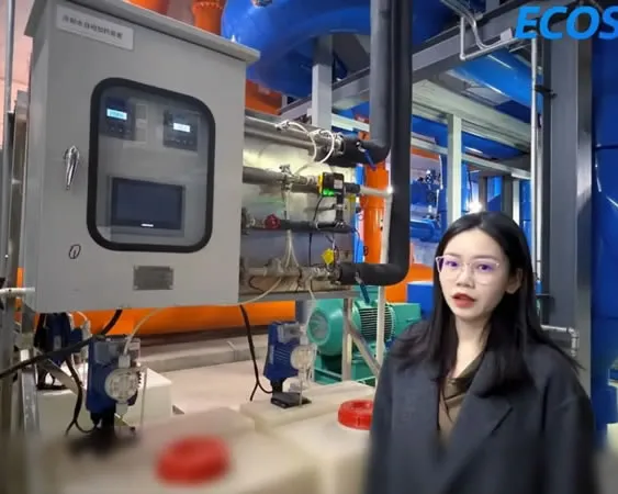 Sistema automático de controle inteligente de dosagem química para um shopping